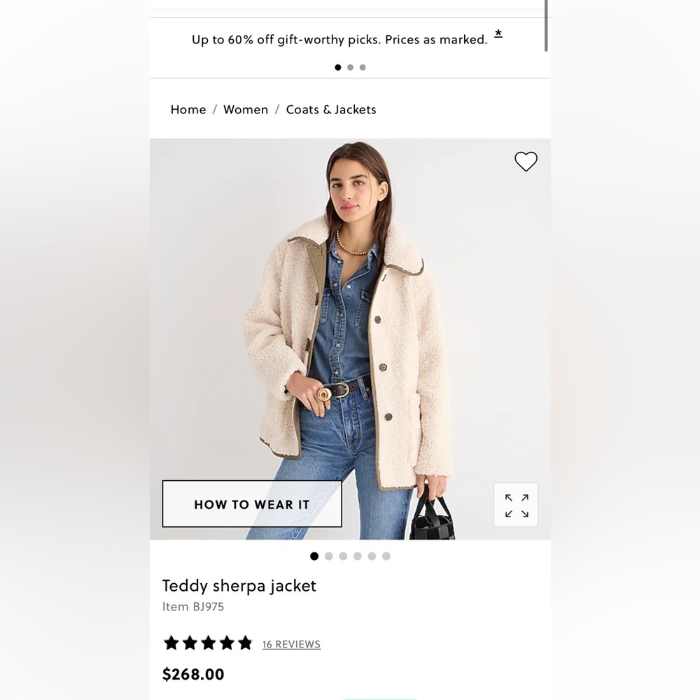 JCREW SHERPA COAT